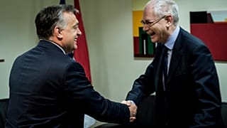 Orbán Viktor miniszterelnök és Herman Van Rompuy 2015-ben
