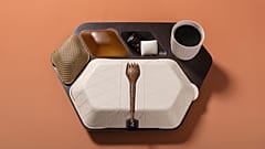 Edible airline meal tray