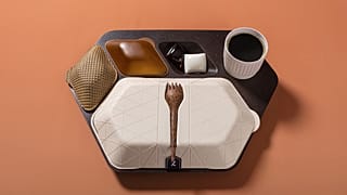 Edible airline meal tray