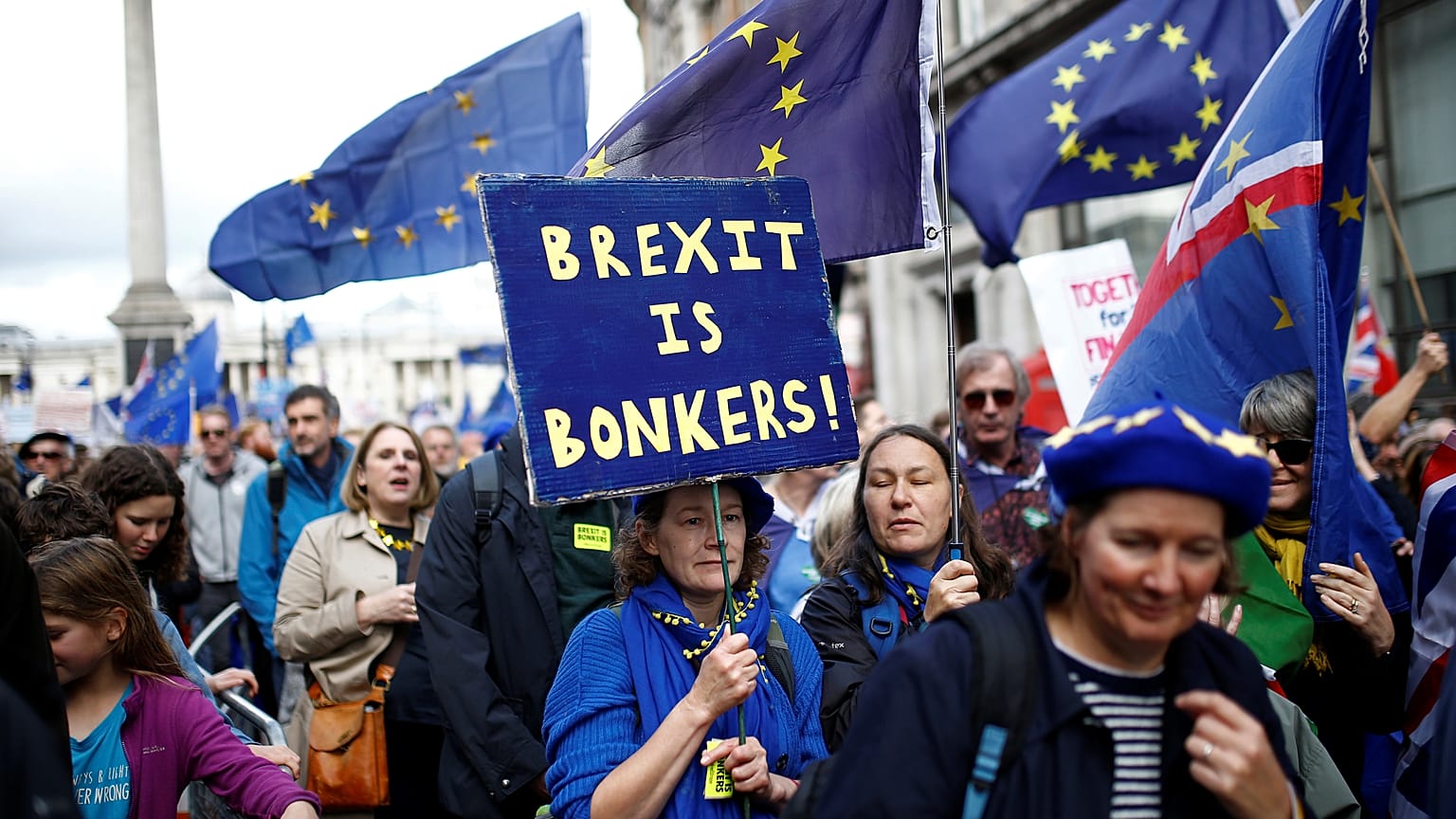 Multitudinaria manifestación en Londres a favor de un segundo referéndum del Brexit