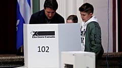 Canadian Prime Minister Justin Trudeau votes in the federal election in Montreal, Quebec, Canada October 21, 2019