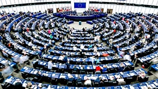 Stockshots of the hemicycle of the EP in Strasbourg