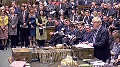 UK Prime Minister Boris Johnson in the House of Commons, Saturday October 19, 2019.