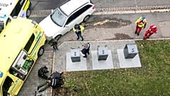 Der Amokfahrer wird festgenommen.