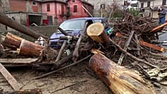 Folgen der Unwetter in Castelletto D'Orba.