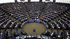 FILE PHOTO: Members of the European Parliament take part in a voting session on the appointment of Christine Lagarde  as next president of the ECB