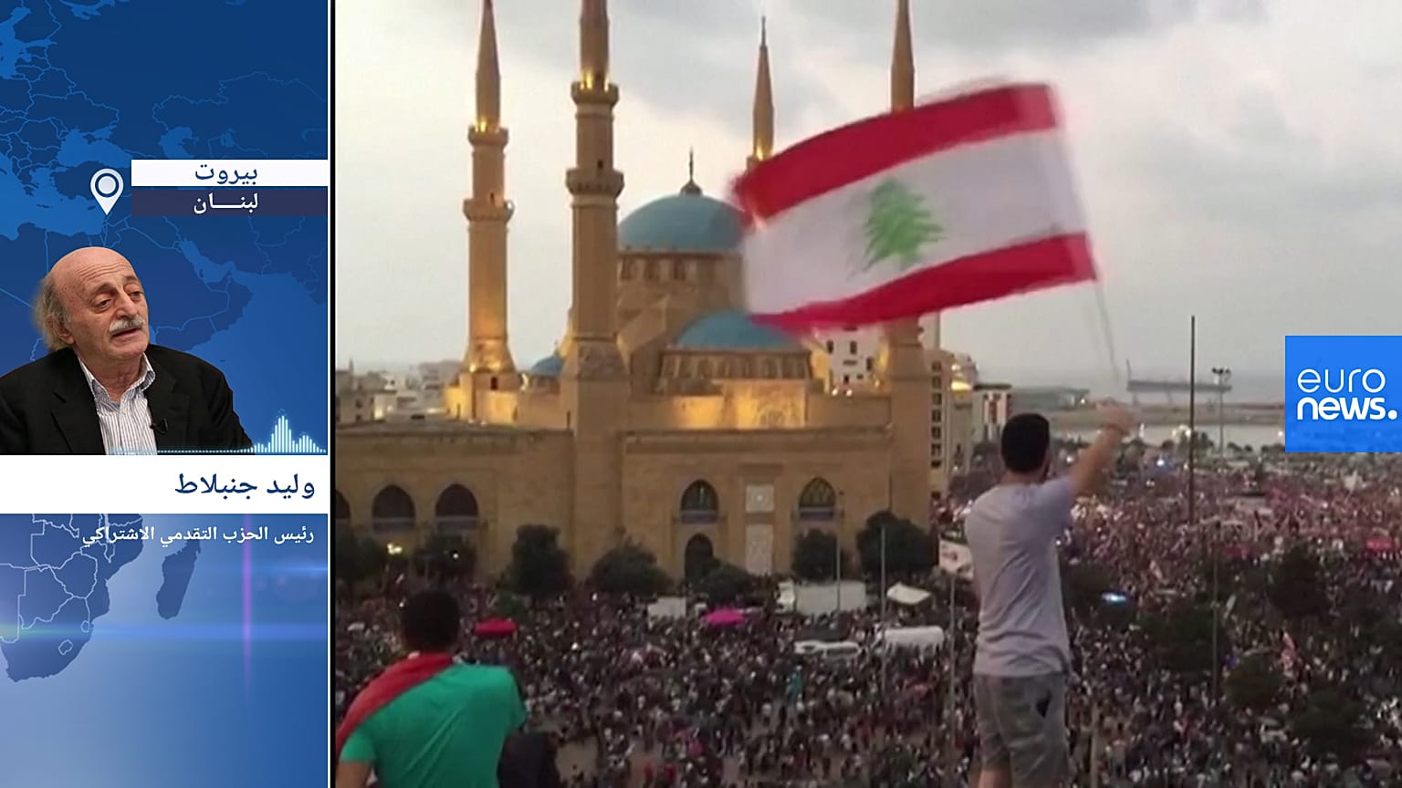 جنبلاط ليورونيوز: باسيل خرب العهد والتعديل الوزاري ضروري وأدعو لانتخابات مبكرة