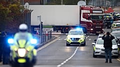 The truck in which 39 migrants were found dead near London. A week later, a dozen migrants were found alive in a truck in Belgium.