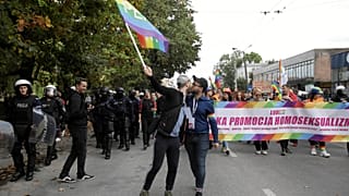 Participants attend Pride march in Lublin, Poland, September 28, 2019