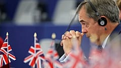 Brexit campaigner and Member of the European Parliament Nigel Farage attends a debate on the last EU summit and Brexit at the European Parliament in Strasbourg, France