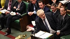 Still there: Brexit protesters outside Britain's House of Commons 