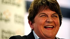 DUP leader Arlene Foster reacts during a meeting about abolishing the Irish backstop during the Conservative Party annual conference in Manchester, Britain, September 29, 2019