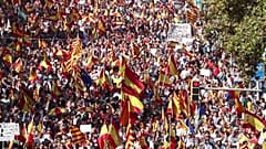 A katalán függetlenség ellen tüntettek Barcelonában