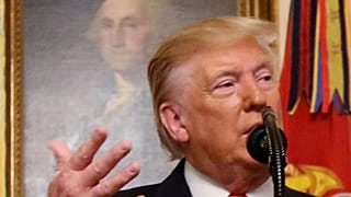 U.S. President Donald Trump makes a statement at the White House following reports that U.S. forces attacked Islamic State leader Abu Bakr al-Baghdadi in northern Syria