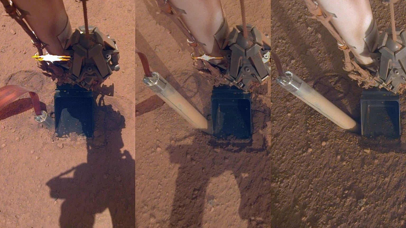 Mars toprağından dışarı çıkan sonda cihazı