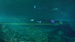 Watch: Diver dedicates new world record to Turkish soldiers 