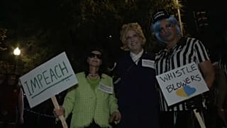 Watch: 'Greta' and 'Melania' spotted among drag high heel race competitors