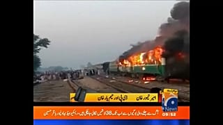 Pakistan train fire death toll rises to at least 46