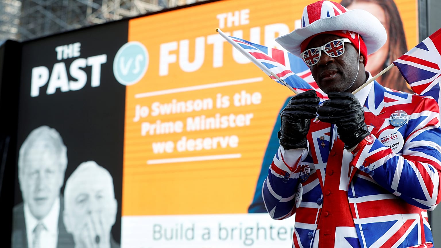 Manifestant pro-Brexit, à Londres, 31/10/2019