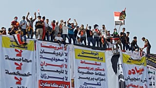 جانب من مظاهرات العراق بالعاصمة بغداد. 31/10/2019