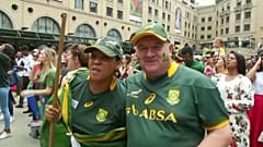 Einsingen für das Endspiel der Rugby-WM