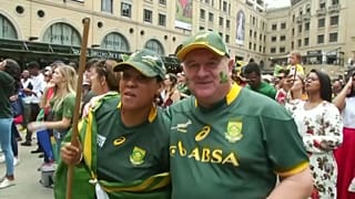 Einsingen für das Endspiel der Rugby-WM