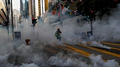 Straßenschlachten in Hongkong