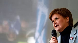 Scotland's First Minister Nicola Sturgeon speaks during a pro-Scottish Independence rally in Glasgow, Scotland, November 2, 2019. 