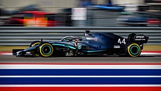 Lewis Hamilton (44) of Great Britain during qualifying for the United States Grand Prix at Circuit of the Americas.