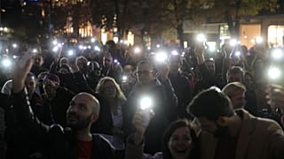 Protesters take part in a demonstration against the only nomination for a new chief prosecutor in Sofia, Bulgaria, October 8, 2019.