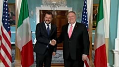 Italy's Matteo Salvini in US for talks with Mike Pompeo and Mike Pence