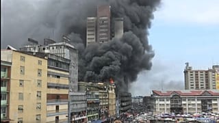 Fire engulfs market in Nigeria's commercial capital Lagos