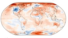Anomalía de temperaturas en octubre respecto a la media 1981 - 2010 