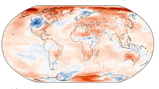 Anomalía de temperaturas en octubre respecto a la media 1981 - 2010 
