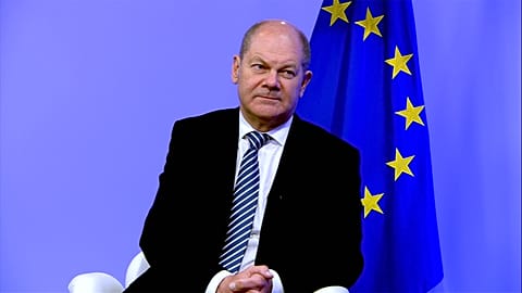 German Finance Minister Olaf Scholz talks about Europe's economic future