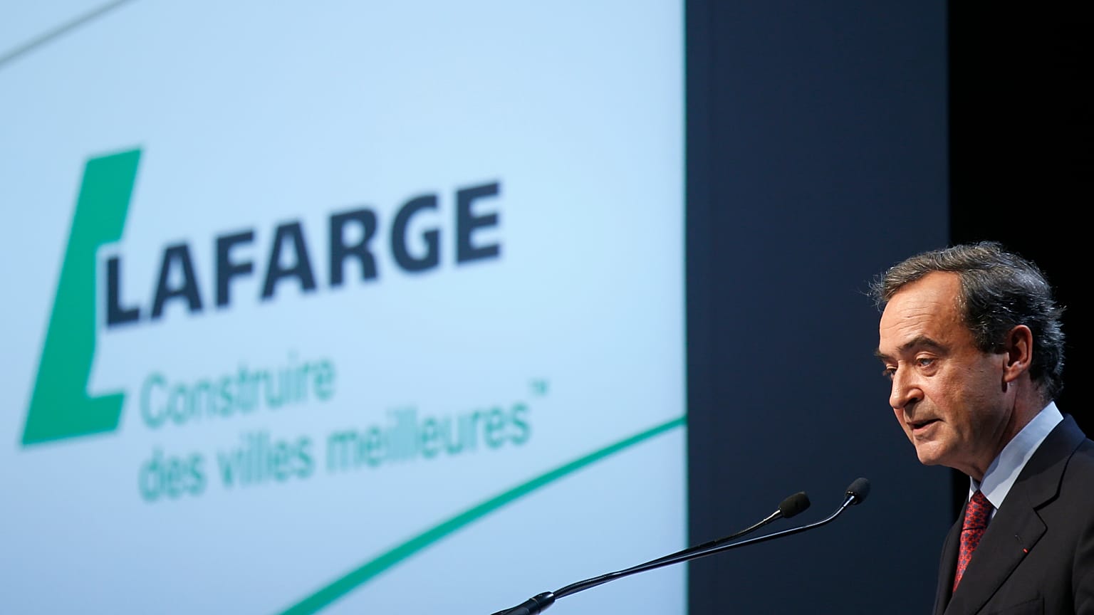 Lafarge's ex-Chairman and CEO, Bruno Lafont, at a shareholders meeting in Paris, France, May 7, 2015.