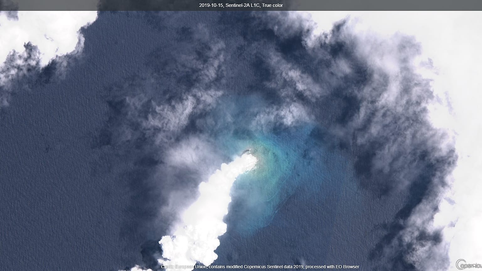 The volcanic erupton took place in the Pacific's 'Ring of Fire'