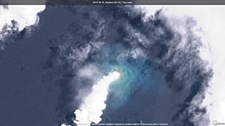 The volcanic erupton took place in the Pacific's 'Ring of Fire'