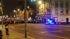 A lezárt Margit körút a Bem Moziból