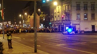 A lezárt Margit körút a Bem Moziból