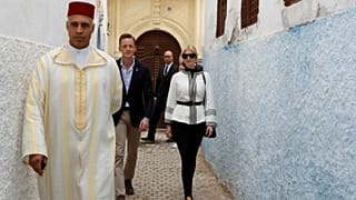 إيفانكا ترامب وشون كيرنكروس الرئيس التنفيذي لشركة ميلينيوم تشالينج في الرباط- أرشيف رويترز