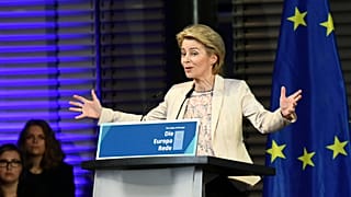 FILE PHOTO: EU Commission President-elect Ursula Von der Leyen holds a speech on the present situation in Europe, in Berlin, Germany November 8, 2019.