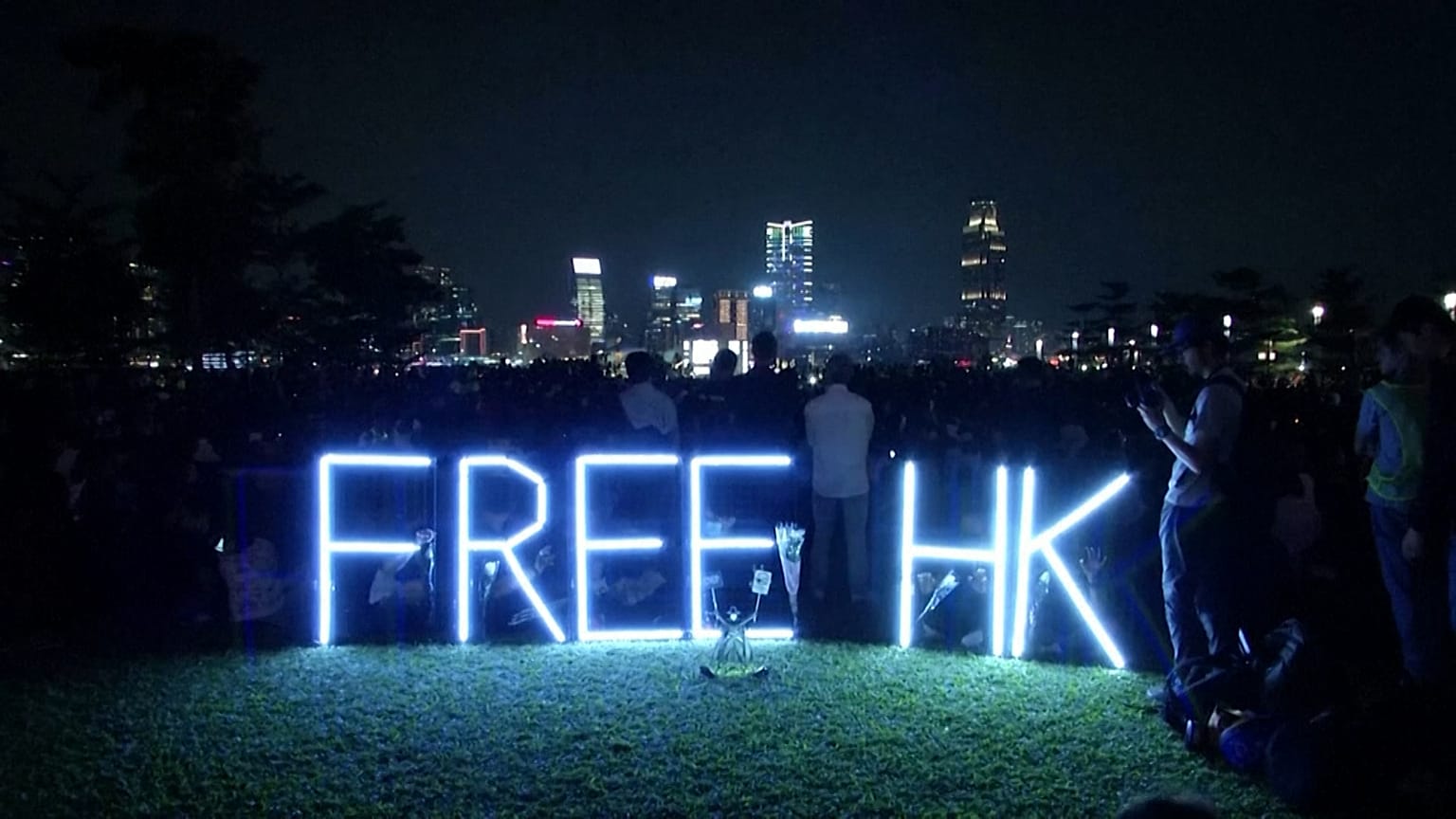 Vigil in Hong Kong after death of student protester