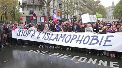   ویدئو؛ هزاران فرانسوی اسلام هراسی را محکوم کردند