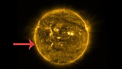Imagen del inicio del tránsito de Mercurio el 9 de mayo de 2016 con el satélite Proba 2