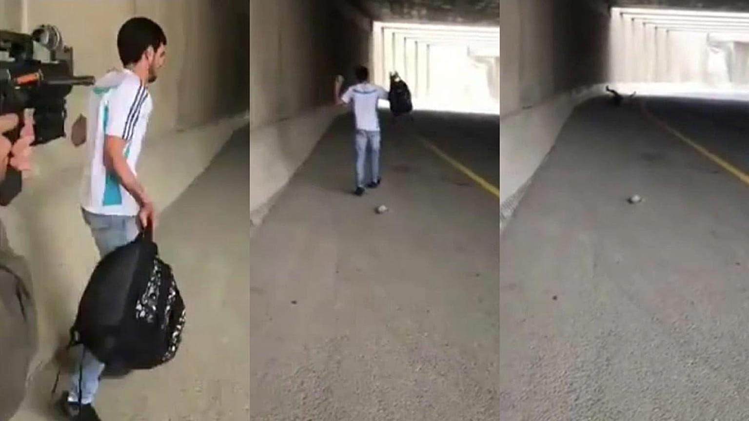 Filistinli gencin plastik mermi ile vurulma anları