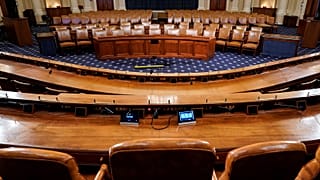The committee room in the Longworth House Office Building where the public hearings in the impeachment inquiry against U.S. President Donald Trump are scheduled to take place