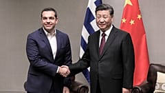 Ο πρόεδρος του ΣΥΡΙΖΑ, Αλέξης Τσίπρας και ο Πρόεδρος της Λαϊκής Δημοκρατίας της Κίνας, Σι Τζινπίνγκ