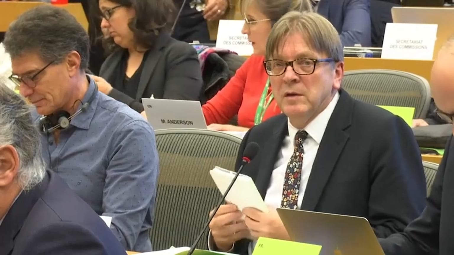 Verhofstadt was updating MEPs on Brexit 