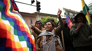 Evo Morales destekçileri, La Paz, Bolivya